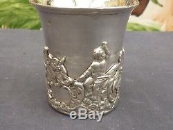 Very Beautiful And Old Russian Sterling Silver Tumbler 19 Eme