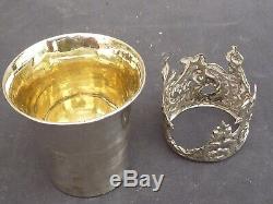 Very Beautiful And Old Russian Sterling Silver Tumbler 19 Eme