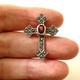 Very Beautiful Antique Silver Brooch With Garnet And Marcasites, Signed Danecraft