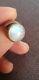 Very Beautiful Antique Silver Ring With Solid Silver And Moonstone 1.8 Cm Diameter Size 57