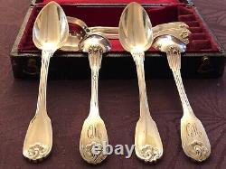 Very Beautiful Old And Lourdes Spoons In Solid Silver