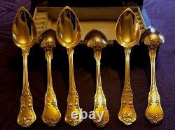 Very Beautiful Old And Lourdes Spoons In Solid Silver Vermeil