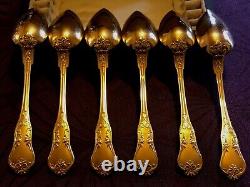 Very Beautiful Old And Lourdes Spoons In Solid Silver Vermeil