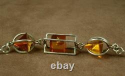 Very Beautiful Vintage Old Necklace in Solid Silver Design with Movable Elements