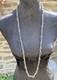 Very Large Antique Art Deco Chain Necklace In Solid 925 Silver Signed