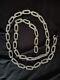 Very Long Vintage Solid Silver 800 Necklace Braided Mesh Of 92 Cm