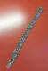 Very Beautiful Antique Articulated Bracelet In Solid Silver And Green Cabochons