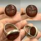 Very Old Antique Solid Silver Ring With Engraved Agate Stone, Anima