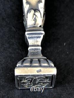 Very pretty old small SEAL STAMP in SOLID SILVER 800