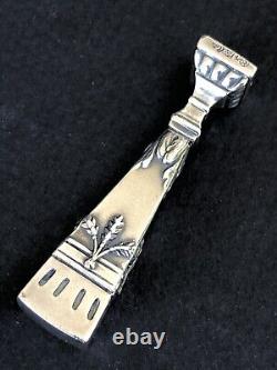 Very pretty old small SEAL STAMP in SOLID SILVER 800