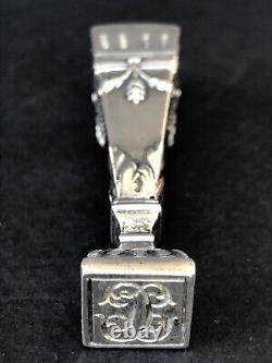 Very pretty old small SEAL STAMP in SOLID SILVER 800