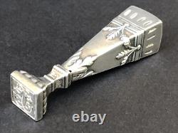 Very pretty old small SILVER SEAL in SOLID 800 SILVER