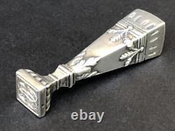 Very pretty old small SILVER SEAL in SOLID 800 SILVER