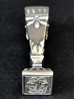 Very pretty old small SILVER SEAL in SOLID 800 SILVER