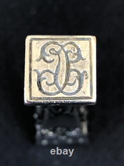 Very pretty old small SILVER SEAL in SOLID 800 SILVER