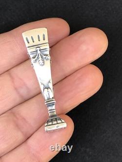 Very pretty old small SILVER SEAL in SOLID 800 SILVER