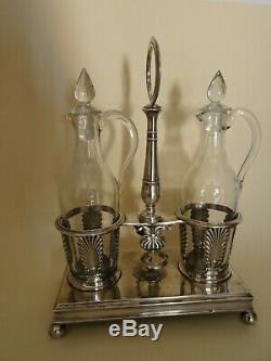 Vinegar Cruet-old Solid Silver. Restoration Era. Early Nineteenth