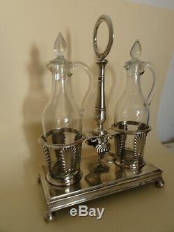 Vinegar Cruet-old Solid Silver. Restoration Era. Early Nineteenth