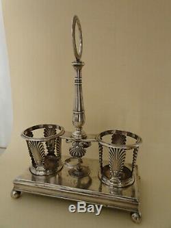 Vinegar Cruet-old Solid Silver. Restoration Era. Early Nineteenth