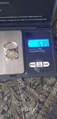 Vintage 1938 Silver Signet Ring George VI Size US 9