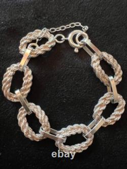 Vintage 800 Solid Silver Braided Bracelet