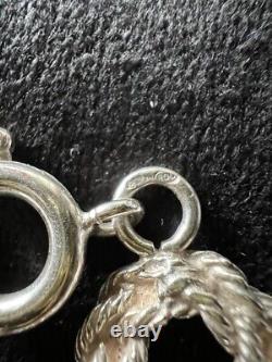 Vintage 800 Solid Silver Braided Bracelet