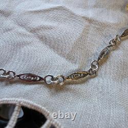 Vintage 835 Silver Necklace, Delicate Filigree Chain, 60 cm