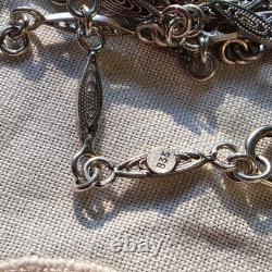 Vintage 835 Silver Necklace, Delicate Filigree Chain, 60 cm