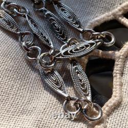 Vintage 835 Silver Necklace, Delicate Filigree Chain, 60 cm