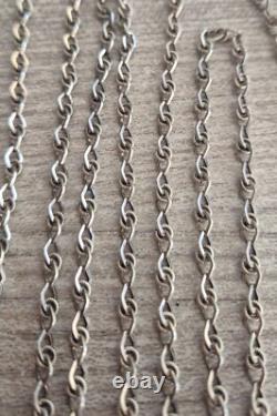 Vintage 925 Sterling Silver Long Necklace 144 cm 28.8 grams