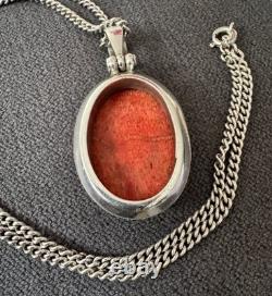 Vintage Ancient Coral and Solid Silver Necklace Oceania