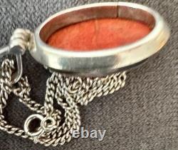 Vintage Ancient Coral and Solid Silver Necklace Oceania