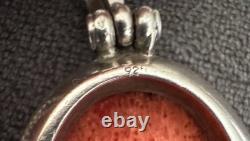 Vintage Ancient Coral and Solid Silver Necklace Oceania