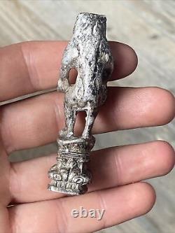 Vintage Bear Stamp Seal with Silver Hat