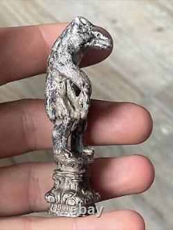 Vintage Bear Stamp Seal with Silver Hat
