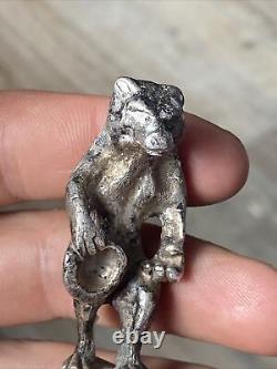 Vintage Bear Stamp Seal with Silver Hat