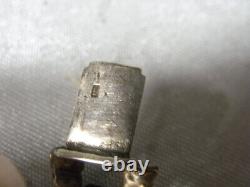 Vintage Bracelet Gourmette Worked Links Solid Silver Jewelry