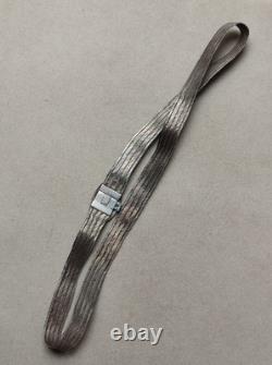 Vintage Braided Choker Necklace in Solid Silver, 900 Hallmark, P21, 1G