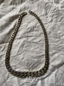 Vintage Gradient Solid Silver Necklace 104 Gr 44 Cm