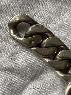 Vintage Gradient Solid Silver Necklace 104 Gr 44 Cm