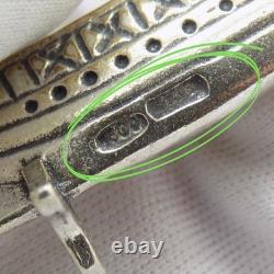 Vintage Italy Detailed 800 Silver Miniature Antique Sailboat Figurine