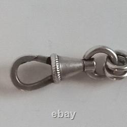 Vintage Large Silver Rope Necklace Solid Silver Hallmarks