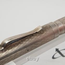 Vintage Lever Fountain Pen SOLID SILVER and 18K Gold Nib Year 1930