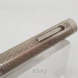 Vintage Lever Fountain Pen SOLID SILVER and 18K Gold Nib Year 1930