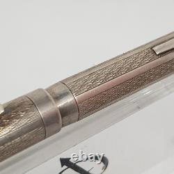 Vintage Lever Fountain Pen SOLID SILVER and 18K Gold Nib Year 1930