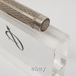 Vintage Lever Fountain Pen SOLID SILVER and 18K Gold Nib Year 1930