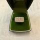 Vintage Modernist Solid Silver Ring With Ornate Setting And Hallmarks
