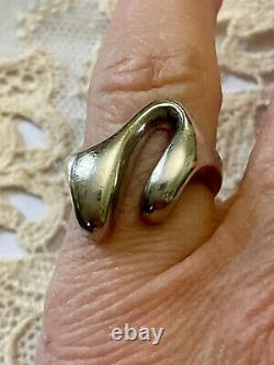 Vintage Modernist Solid Silver Scandinavian Ring