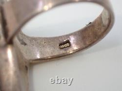 Vintage Old Ring Opening In The Shape Of A Coffin Reliquary Solid Silver