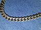 Vintage Old Solid Silver Chain Necklace With Multiple Antique Punches